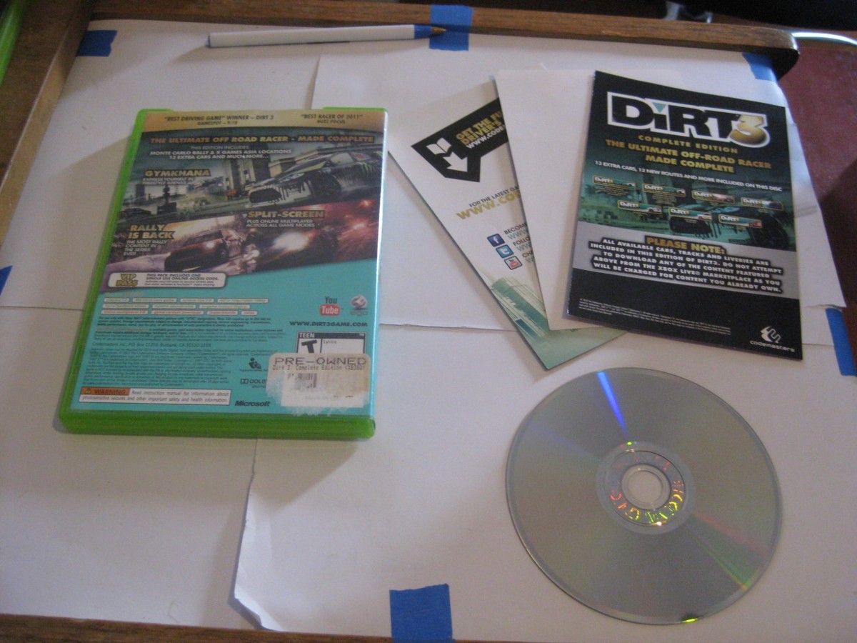 DiRT 3 -- Complete Edition (Microsoft Xbox 360, 2012) for sale