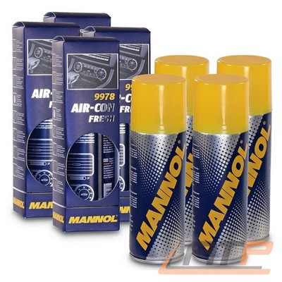 MANNOL 4x 200 ml AIR-CON FRESH KLIMAANLAGENREINIGER DESINFEKTIONSSPRAY