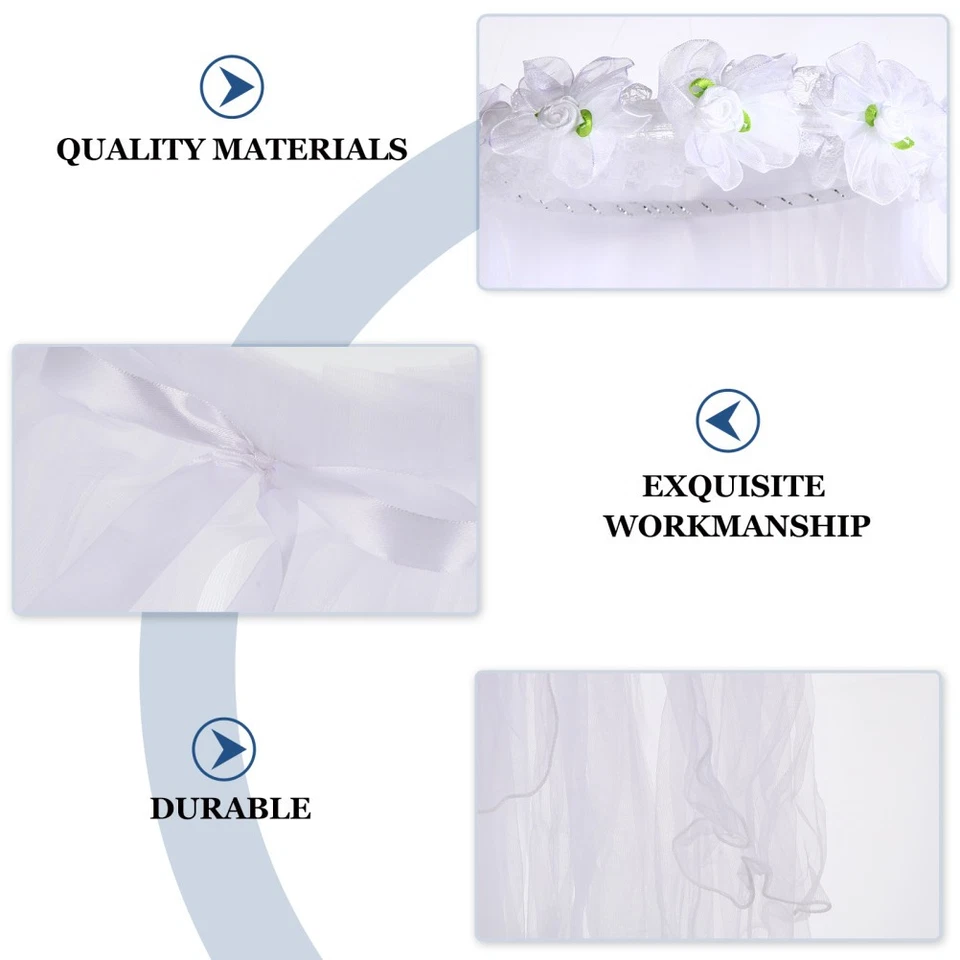  First Communion Wreath Veil Kid Accessory Girl Headbands for Girls - Image 4 of 4