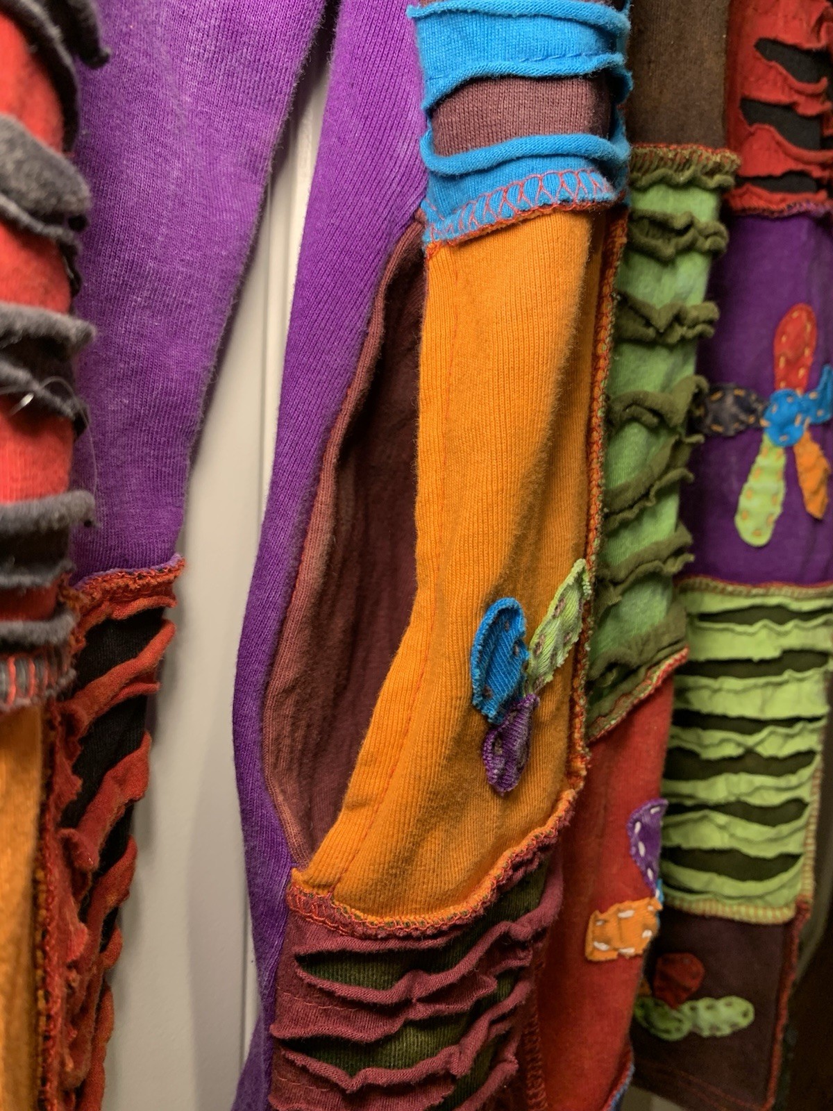 SHOP THERAPY Patchwork Long Jacket Full Zip Boho … - image 8