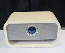 Brookstone Big Blue Studio 2.0 Bluetooth Speaker White Modern AUX Wireless Audio