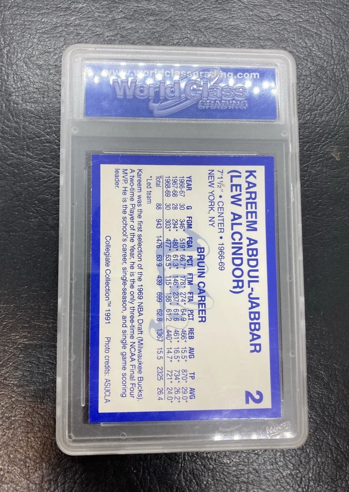 Colección Colegiada UCLA 1991 #2 Prototipo Kareem Abdul-Jabbar WCG Gema Como Nueva 10 Foto 2 de 4