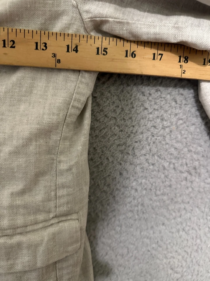 Chaqueta de lino Zara niños talla 9 beige abotonada niños Foto 4 de 4