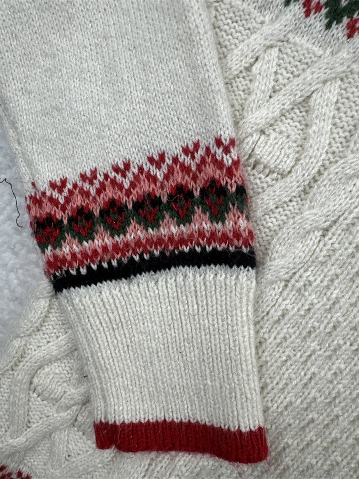 Suéter Tejido Mossimo Mujer Rosa Pescadores Casa Núcleo Romántico Fair Isle Med Foto 4 de 4