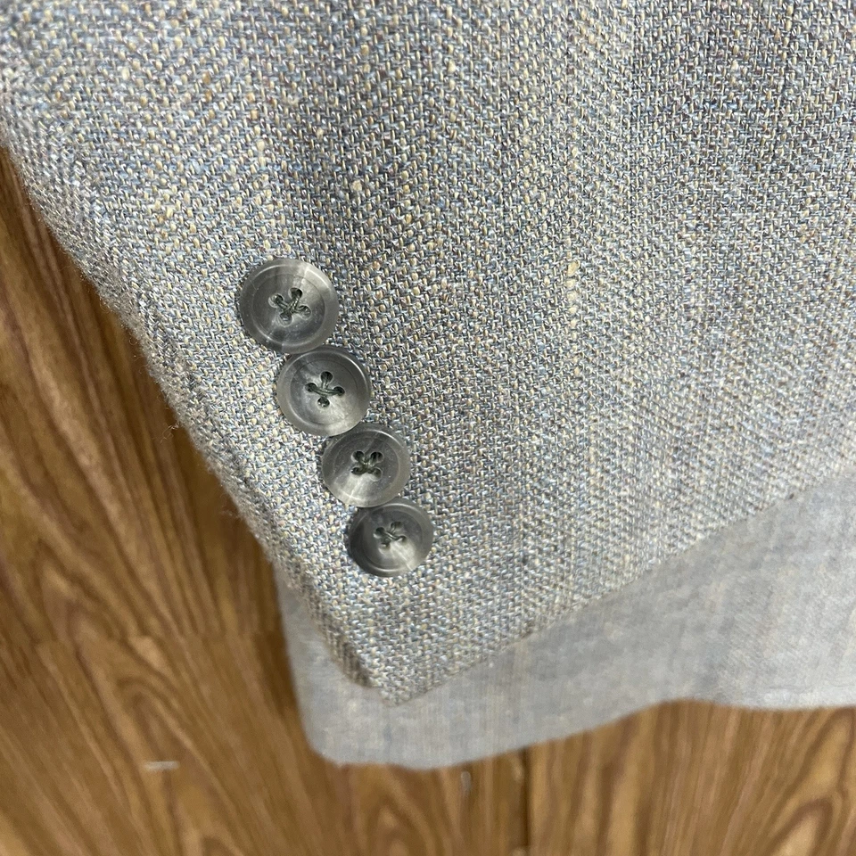 Abrigo deportivo Hart Schaffner Marx para hombre 38R azul multicolor espiga hecho en EE. UU. Foto 4 de 4