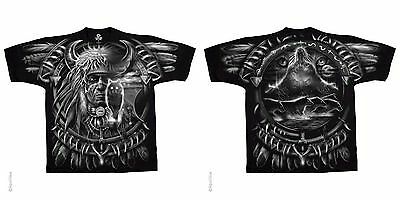 WOLF DREAMCATCHER NATIVE AMERICAN INDIAN WILD ANIMAL FANTASY MENS T SHIRT M-6XL