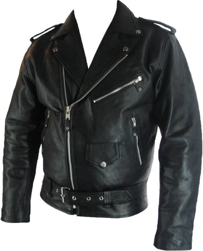 UNICORN LONDON Mens Classic Brando Biker Style 100% Real Leather Jacket #B2  | eBay