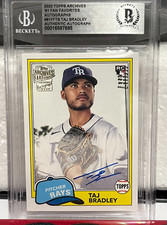 2023 Topps Archives Fan Favorites Auto Taj Bradley (#81FF-TB) Rays RC BAS COA