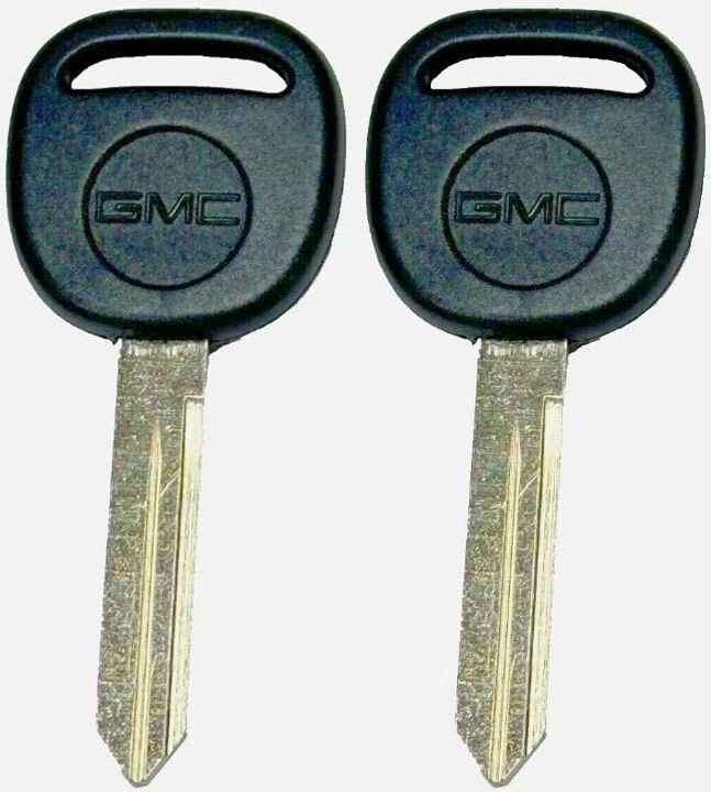 2 llaves en blanco con logotipo de ébano para GMC selectas SIN CORTAR 15026222 598009 Yukon Envoy Safari Foto 2 de 4