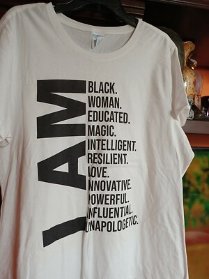 port and company t shirt xxl white I Am black, educated, magic,intelligent, love
