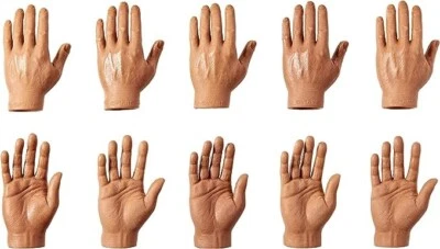 ACCOUTREMENTS Finger Hands Dark Skin Tone - 10 Piece Assortment