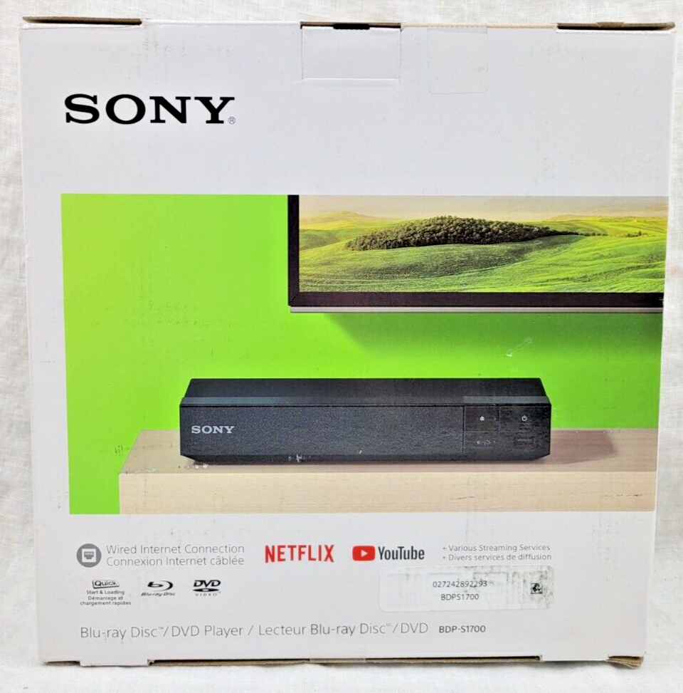NEW Sony Bluray Disk / DVD Player BDP S1700 eBay
