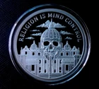 1 oz silver proof Religion is Mind Control .999 Pure COA Box Christian Christ