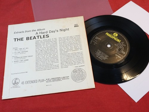 The Beatles A HARD DAY'S NIGHT + 3 - 7" EP EMI Parlophone GEP 8938 UK - Picture 2 of 2