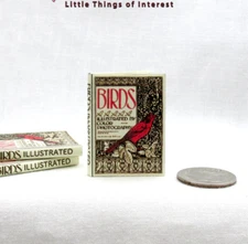 1:6 Scale BIRDS ILLUSTRATED Miniature Playscale Readable Illustrated Book Birder