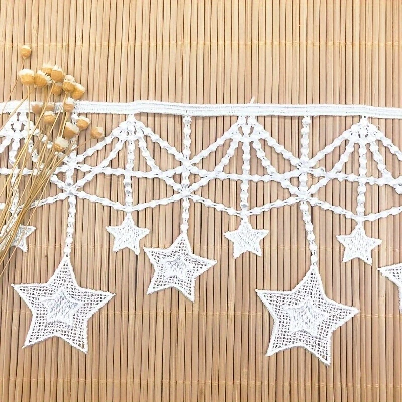 15 Yards Lace Star Embroidery Edge Trim Ribbon Sewing Craft Supply DIY Cloth - Image 4 of 4