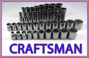 CRAFTSMAN 39pc 3/8 Gunmetal Chrome SAE&METRIC MM 6pt Ratchet Wrench