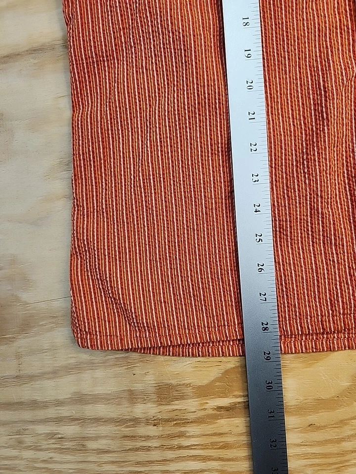 Camisa Aloha de manga corta de algodón arrugado naranja Catalina Island Wear para hombre mediana Foto 4 de 4