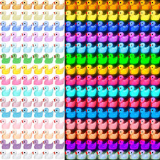 225PCS Mini Ducks Glow in The Dark Ducks Mini Resin Ducks Luminous Tiny Duck