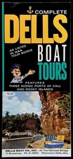 COMPLETE DELLS BOAT TOURS BROCHURE ~ VF 1950'S 1960'S TRAVEL ~ WISCONSIN, SCENIC