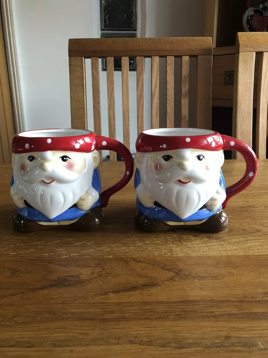 Asda Novelty Christmas Gnome Mugs X 2 NEW eBay