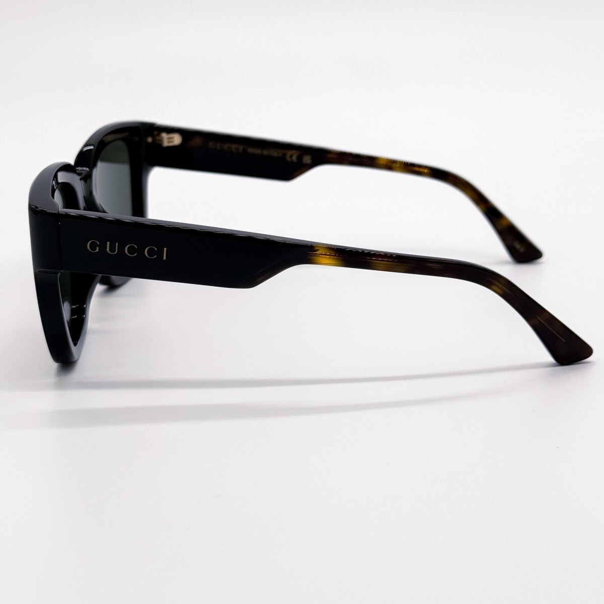 BRAND NEW Gucci GG1670SK 001 Havana Grey Unisex Square Sunglasses GG 1670SK Gucci Gg1670sk Black Male Rectangle Sunglasses | Eyewear Index main image 2