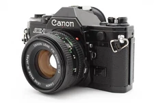 【Near MINT】 Canon AE-1 Black 35mm Film Camera New FD f1.8 50mm Lens From JAPAN