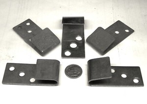 5 USED FIRE EXTINGUISHER WALL HOOK BRACKET 3 SS 2 S 2 3/8" OA L 1" W 3/8" GAP