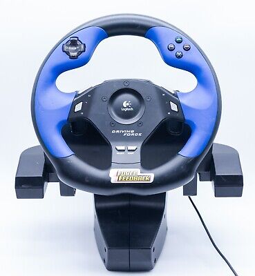 Logitech Driving Force Feedback E-UC2 Steering Wheel for PS2/PS3/PC No Pw  Supply