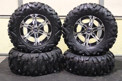 GRIZZLY 660 26'' BIGHORN RADIAL ATV TIRE & 14'' VIPER M/B WHEEL KIT IRS1CA M917