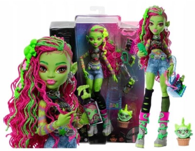 MONSTER HIGH DOLL Venus McFlytrap + pet plant cat Chewlian HRP81 Mattel