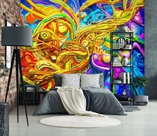 3D Colored Paint O2754 Wallpaper Wall Murals Removable Wallpaper Sticker Eve