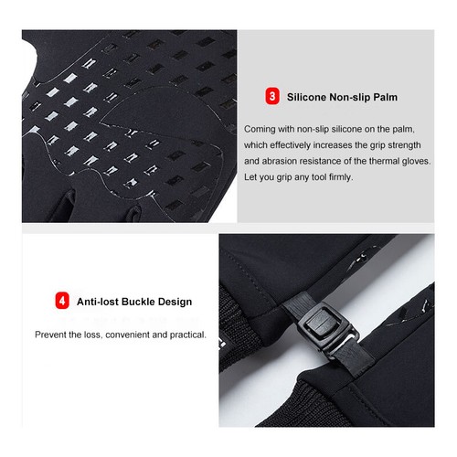 Winter Full Finger Gloves Windproof Warm Touch screen Thermal Soft Lined Mittens - Picture 11 of 14