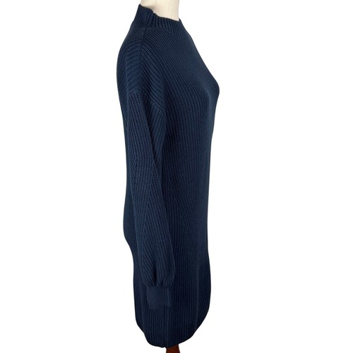 STYLE & CO HIGH NECK EASY SWEATER DRESS IN INDUSTRIAL BLUE NWT WOMEN'S SIZE XS - Picture 3 of 16