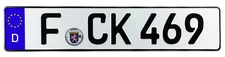 German License Plate - Frankfurt Germany