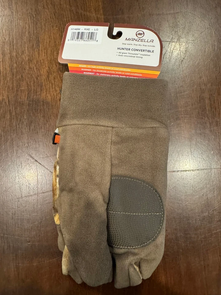 Manzella Hunt Hunter Convertible Gloves H146M-RXE-LG - Image 2 of 3