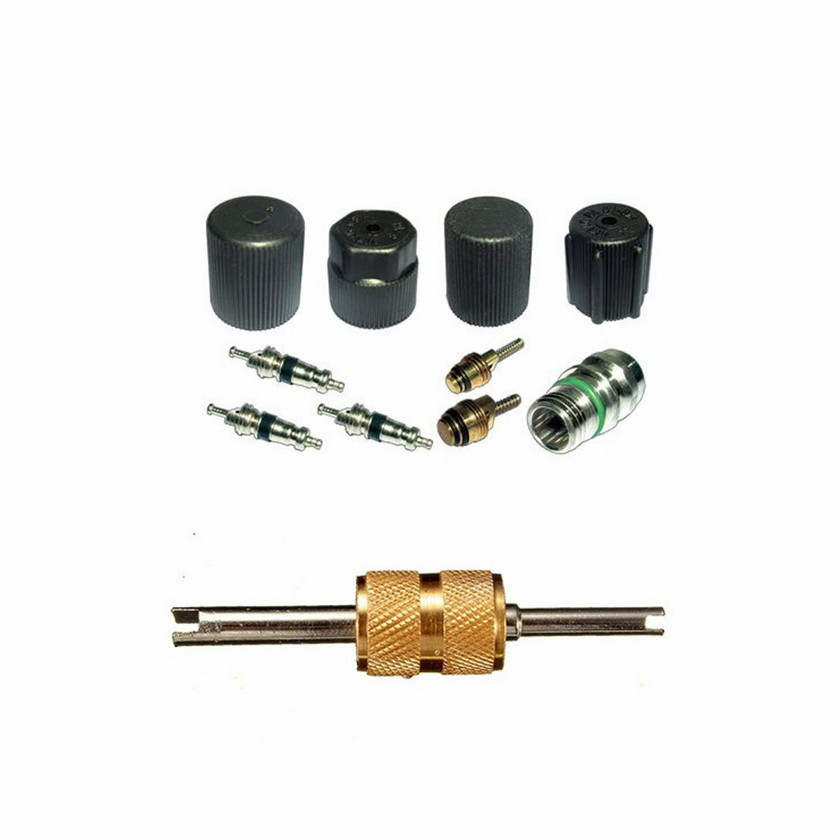A/C System Valve Core and Cap Kit + Schrader Remover  MT2908
