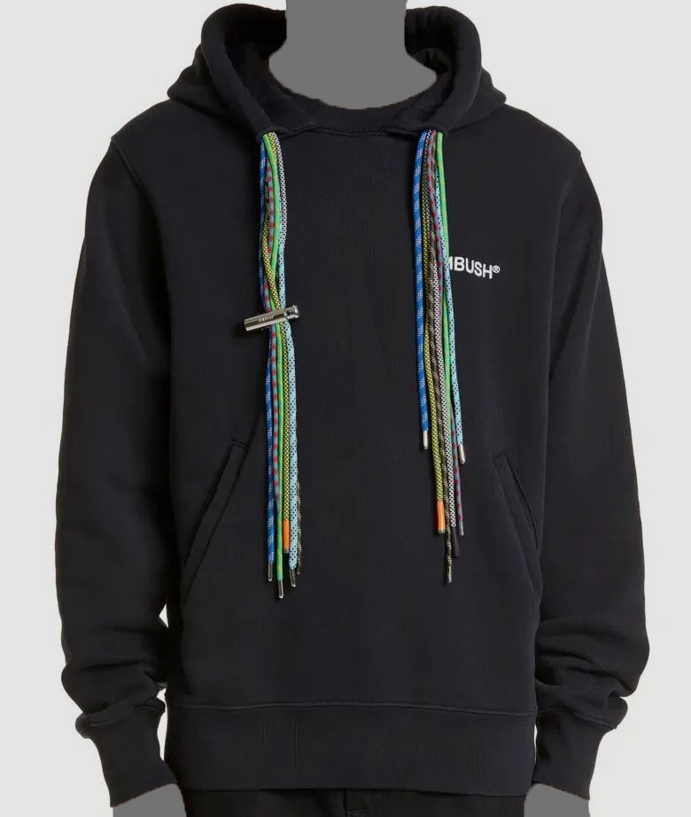 $805 Ambush Men's Black Multicord Logo Hoodie Sweatshirt $805 Ambush Men's Black Multicord Logo Hoodie Sweatshirt