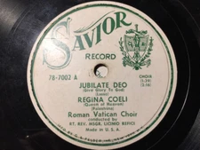 Roman Vatican Choir - Jubilate Deo / Adeste Fideles 0 Shellac, 10" Savior Record