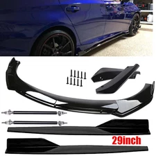 For Honda Civic 06-22 Front Bumper Lip Splitter Spoiler Body Kit Side Skirt