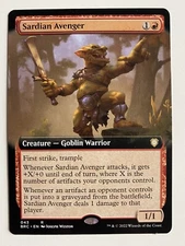 Sardian Avenger *Non-Foil* EXT ART Brothers’ War MTG NM/MT BRO Combined Shipping