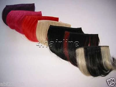 Fringe, Bangs Human Hair Extensions Clip in Choose Colour 5" Long