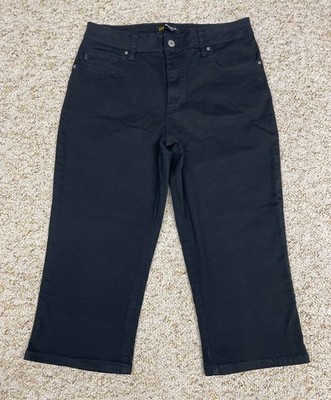 Lee Capri Jeans Women's Size 10 Relaxed Mid Rise Denim Stretch Black (30x20)