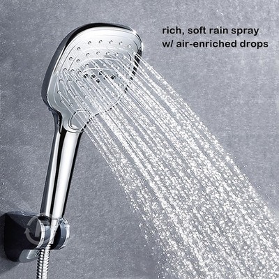 Chrome Handheld Shower Replacement Hansgrohe 3-Spray w/ Selector Button Rain/Air