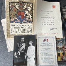 1937 King George VI & Queen Elizabeth Coronation Program British Royal Souvenir 