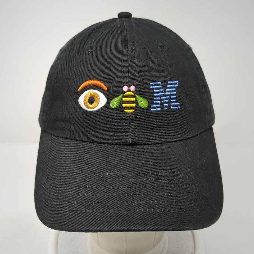 Gorra de béisbol IBM Slideback negra talla única bordada K-Products vintage Foto 2 de 4