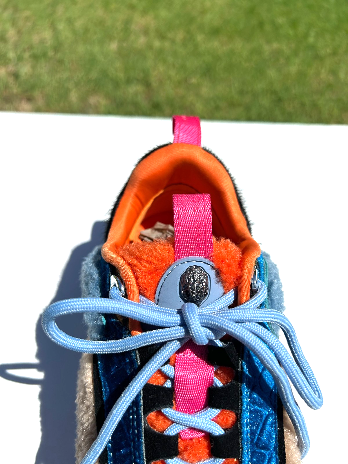 PONY Sneakers Kurt Geiger Kensington Mixed Media Denim Patchwork Ghepardo 8 5 39 Nuove con etichette