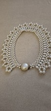 Vintage Faux Pearl Choker Marked HONG KONG