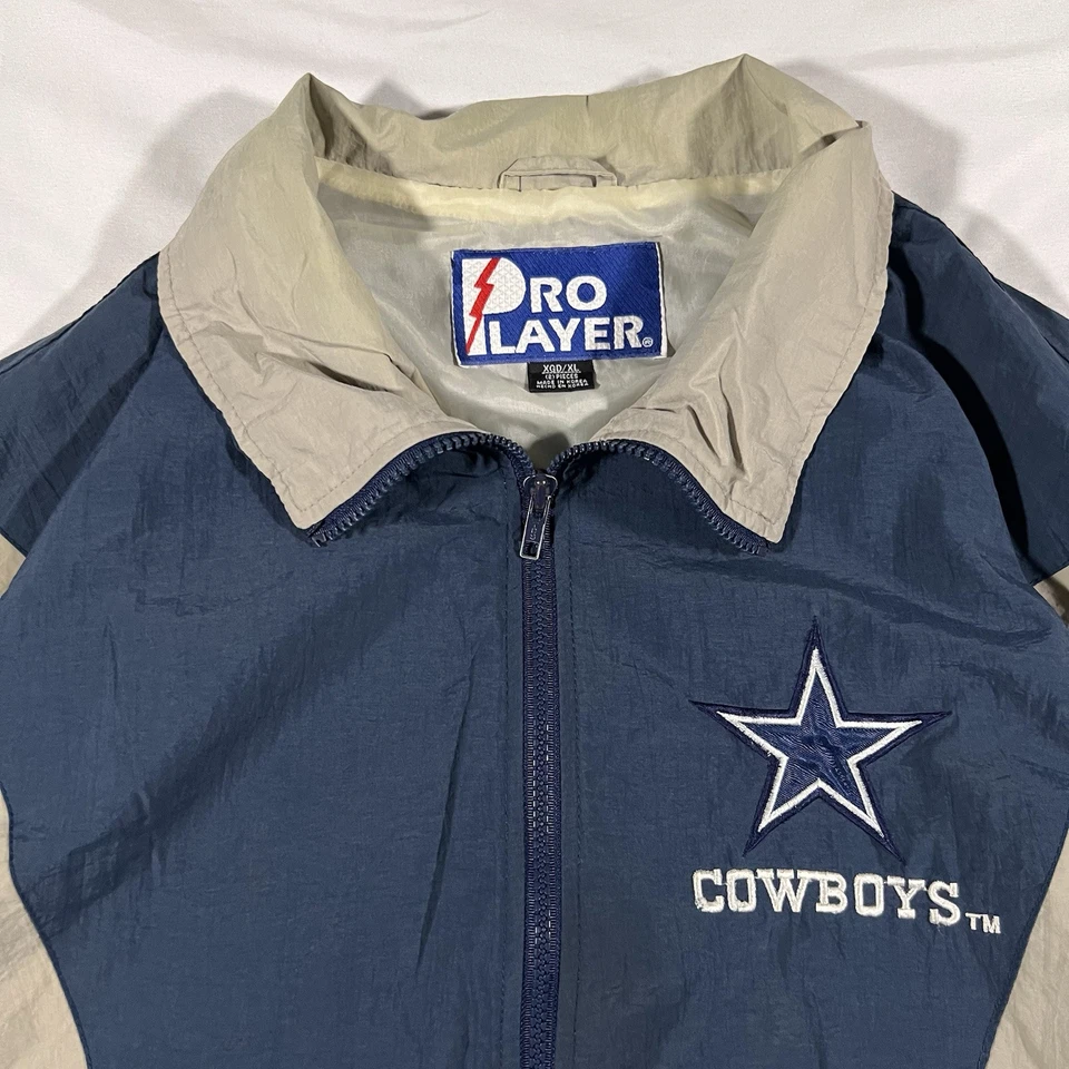 Chaqueta de fútbol americano rara (XL) parche cremallera completa vintage jugador profesional de los Dallas Cowboys (XL) Foto 4 de 4