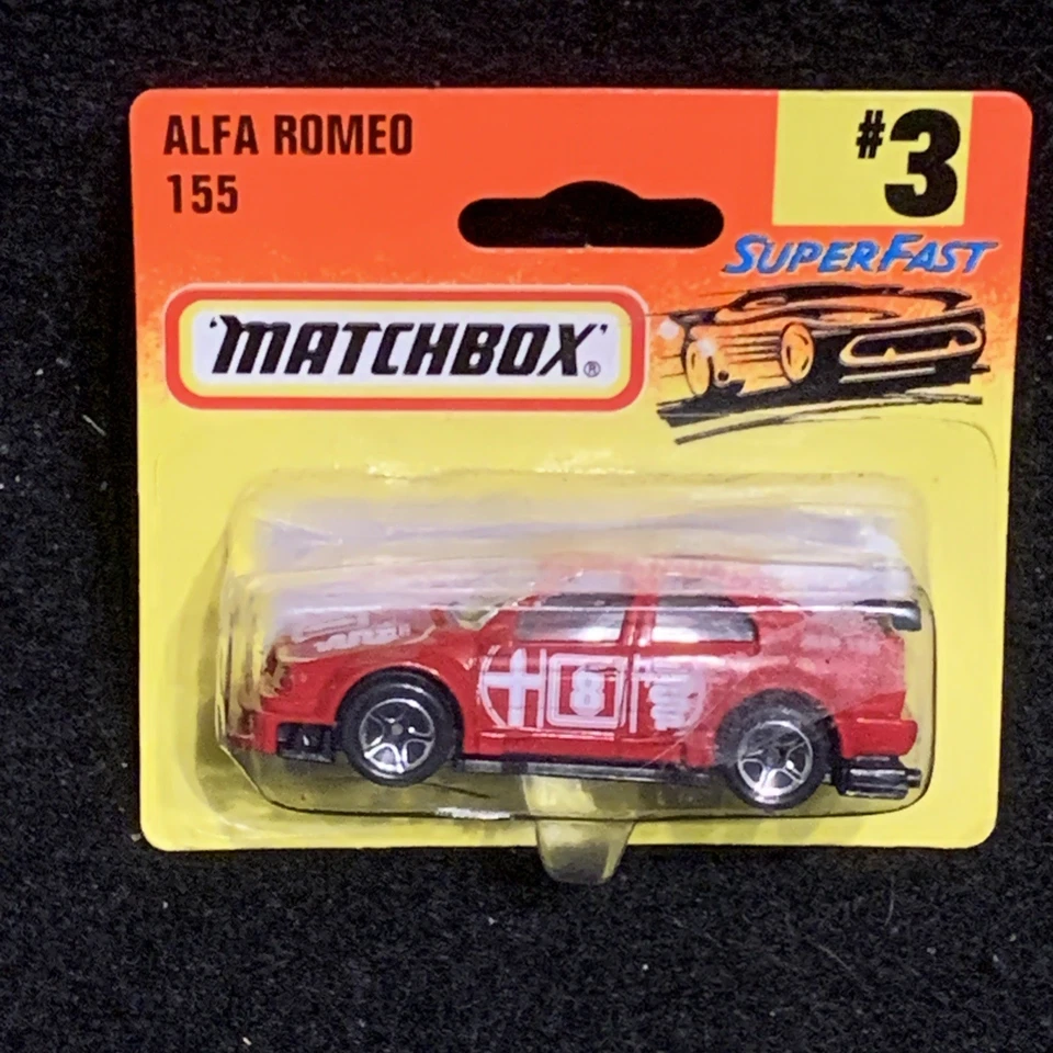 НОВЫЙ В УПАКОВКЕ - MATCHBOX ALFA ROMEO 155 1996 1:60 ТУРИСТИЧЕСКИЙ АВТОМОБИЛЬ #104 - Изображение 3 из 3